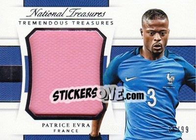 Sticker Patrice Evra - National Treasures Soccer 2018 n. TRT3 - Panini
