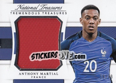 Sticker Anthony Martial - National Treasures Soccer 2018 n. TRT5 - Panini