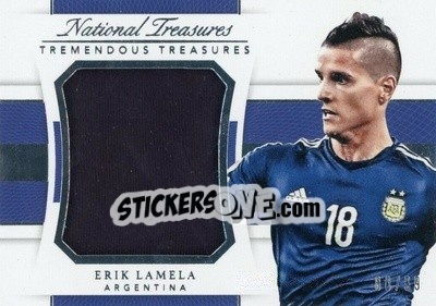Cromo Erik Lamela - National Treasures Soccer 2018 - Panini