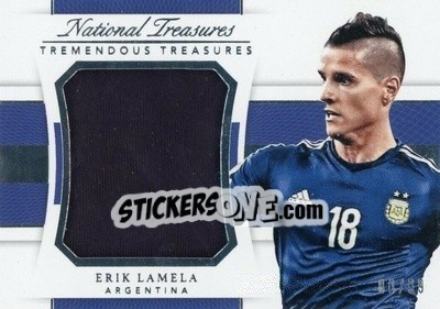 Sticker Erik Lamela - National Treasures Soccer 2018 n. TRT12 - Panini