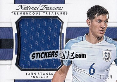 Sticker John Stones - National Treasures Soccer 2018 n. TRT24 - Panini