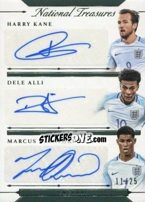 Sticker Dele Alli / Harry Kane / Marcus Rashford - National Treasures Soccer 2018 - Panini