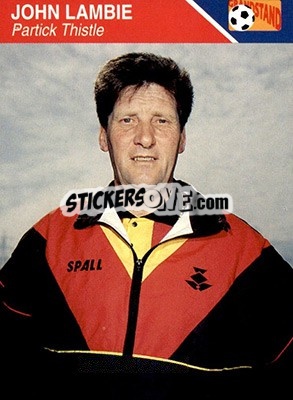 Sticker John Lambie - Footballers 1993-1994 - Grandstand