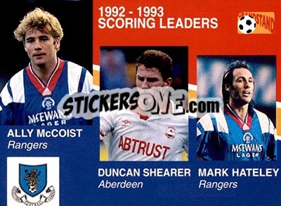 Sticker Ally McCoist / Duncan Shearer / Mark Hateley