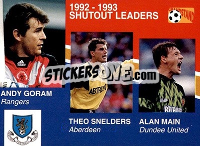 Cromo Andy Goram / Theo Snelders / Alan Main - Footballers 1993-1994 - Grandstand
