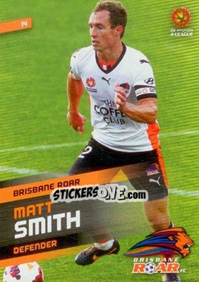 Sticker Matt Smith - SE Products Australian A-League 2013-2014 - NO EDITOR