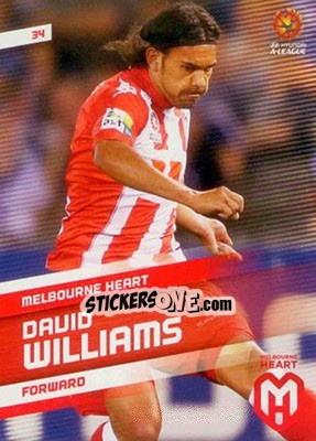 Sticker David Williams - SE Products Australian A-League 2013-2014 - NO EDITOR