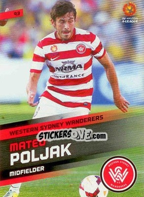 Sticker Mateo Poljak - SE Products Australian A-League 2013-2014 - NO EDITOR
