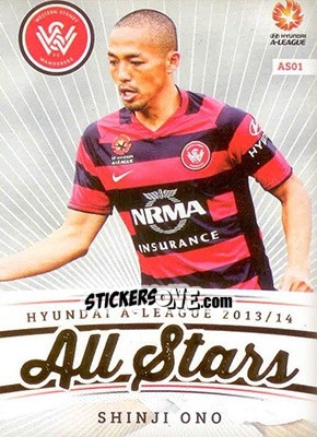 Sticker Shinji Ono - SE Products Australian A-League 2013-2014 n. AS1 - NO EDITOR
