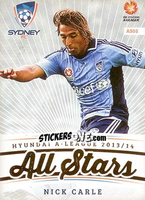 Sticker Nick Carle - SE Products Australian A-League 2013-2014 - NO EDITOR