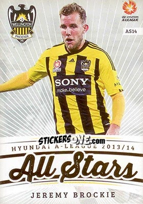 Sticker Jeremy Brockie - SE Products Australian A-League 2013-2014 - NO EDITOR