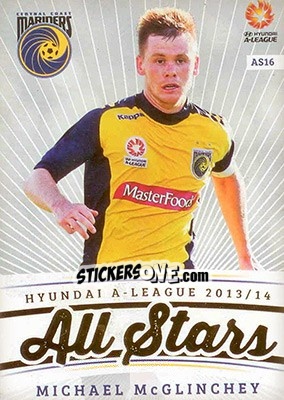 Sticker Michael McGlinchey - SE Products Australian A-League 2013-2014 - NO EDITOR
