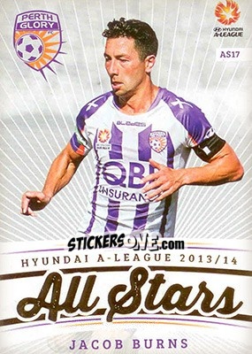 Sticker Jacob Burns - SE Products Australian A-League 2013-2014 - NO EDITOR