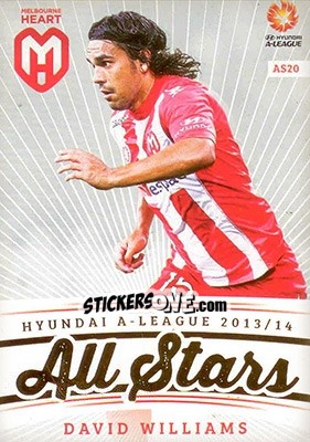 Sticker David Williams - SE Products Australian A-League 2013-2014 - NO EDITOR