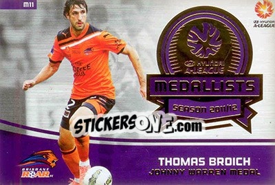 Sticker Thomas Broich - SE Products Australian A-League 2013-2014 - NO EDITOR