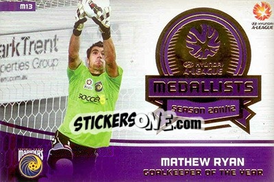 Sticker Mathew Ryan - SE Products Australian A-League 2013-2014 - NO EDITOR