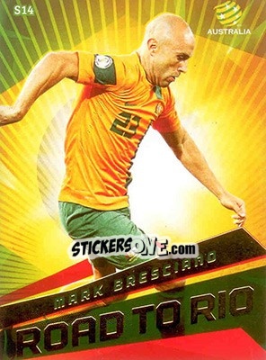 Sticker Mark Bresciano - SE Products Australian A-League 2013-2014 - NO EDITOR