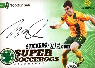 Sticker Tommy Oar - SE Products Australian A-League 2013-2014 - NO EDITOR