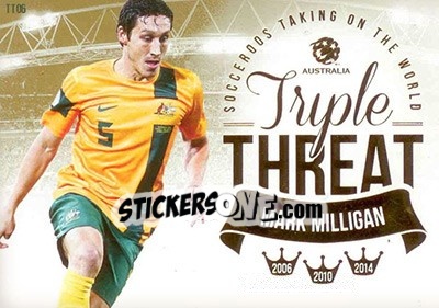 Sticker Mark Milligan - SE Products Australian A-League 2013-2014 n. TT6 - NO EDITOR