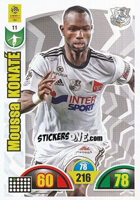 Sticker Moussa Konaté - FOOT 2018-2019. Adrenalyn XL n. 11 - Panini