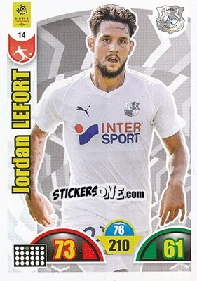 Sticker Jordan Lefort - FOOT 2018-2019. Adrenalyn XL n. 14 - Panini