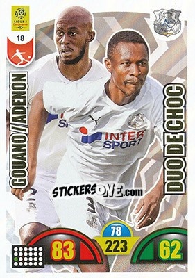 Sticker Prince-Désir Gouano / Khaled Adénon - FOOT 2018-2019. Adrenalyn XL n. 18 - Panini