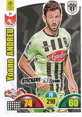Cromo Yoann Andreu - FOOT 2018-2019. Adrenalyn XL n. 31 - Panini