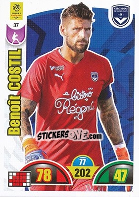 Sticker Benoît Costil - FOOT 2018-2019. Adrenalyn XL n. 37 - Panini