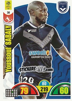 Sticker Youssouf Sabaly - FOOT 2018-2019. Adrenalyn XL n. 38 - Panini