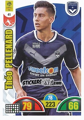 Figurina Théo Pellenard - FOOT 2018-2019. Adrenalyn XL - Panini