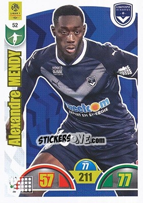 Sticker Alexandre Mendy - FOOT 2018-2019. Adrenalyn XL n. 52 - Panini