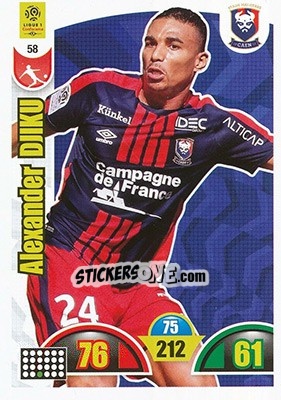 Sticker Alexander Djiku - FOOT 2018-2019. Adrenalyn XL n. 58 - Panini