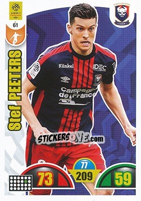Sticker Stef Peeters - FOOT 2018-2019. Adrenalyn XL n. 61 - Panini