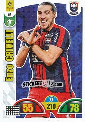 Sticker Enzo Crivelli - FOOT 2018-2019. Adrenalyn XL n. 63 - Panini