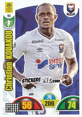 Sticker Christian Kouakou - FOOT 2018-2019. Adrenalyn XL n. 65 - Panini