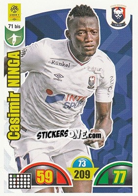 Sticker Casimir Ninga - FOOT 2018-2019. Adrenalyn XL n. 71bis - Panini