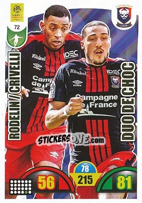 Sticker Ronny Rodelin / Enzo Crivelli - FOOT 2018-2019. Adrenalyn XL n. 72 - Panini