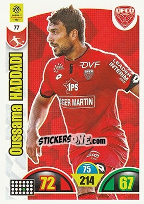 Figurina Oussama Haddadi - FOOT 2018-2019. Adrenalyn XL n. 77 - Panini