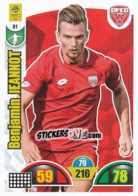 Sticker Benjamin Jeannot - FOOT 2018-2019. Adrenalyn XL n. 81 - Panini