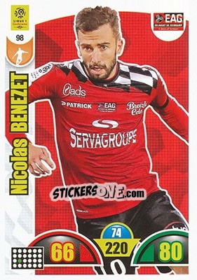 Sticker Nicolas Benezet - FOOT 2018-2019. Adrenalyn XL n. 98 - Panini