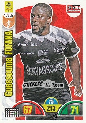 Sticker Guessouma Fofana - FOOT 2018-2019. Adrenalyn XL n. 105bis - Panini