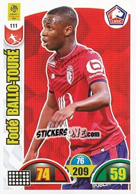 Sticker Fodé Ballo-Touré - FOOT 2018-2019. Adrenalyn XL n. 111 - Panini
