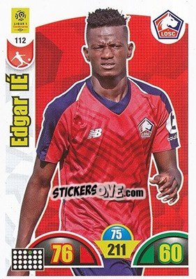 Sticker Edgar Ié - FOOT 2018-2019. Adrenalyn XL n. 112 - Panini