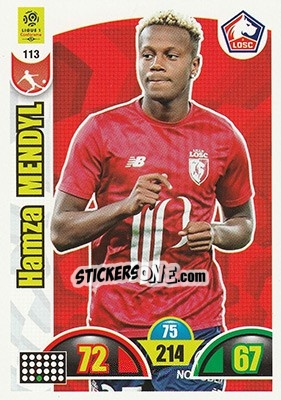 Sticker Hamza Mendyl - FOOT 2018-2019. Adrenalyn XL - Panini