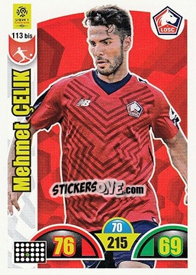 Sticker Mehmet Zeki Celik - FOOT 2018-2019. Adrenalyn XL n. 113bis - Panini