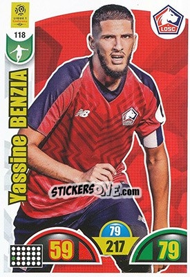 Figurina Yassine Benzia - FOOT 2018-2019. Adrenalyn XL n. 118 - Panini