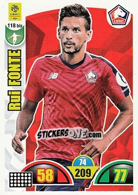 Figurina Rui Fonte - FOOT 2018-2019. Adrenalyn XL n. 118bis - Panini
