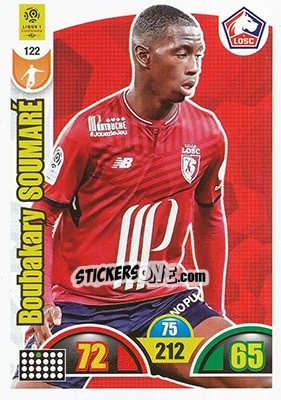 Sticker Boubakary Soumaré - FOOT 2018-2019. Adrenalyn XL n. 122 - Panini