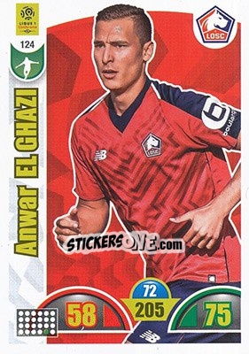 Cromo Anwar El Ghazi - FOOT 2018-2019. Adrenalyn XL n. 124 - Panini