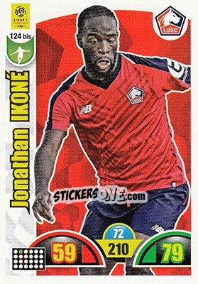 Sticker Jonathan Ikoné - FOOT 2018-2019. Adrenalyn XL n. 124bis - Panini
